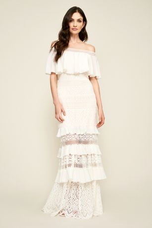 Ruffle Lace Wedding Dress